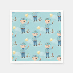 Schattige Pirate Boy Paper Servet