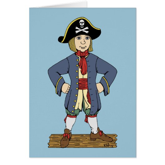 Schattige Pirate Lad Wenskaart (Voorkant)