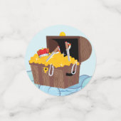 Schattige Pirate Meisje Verjaardagsfeestboot Confetti (Kleine voorkant)