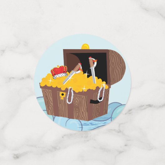 Schattige Pirate Meisje Verjaardagsfeestboot Confetti (Kleine voorkant)