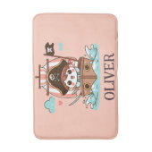Schattige Pirate Sailor Kind en Pirate Ship Badmat (Voorkant Verticaal)