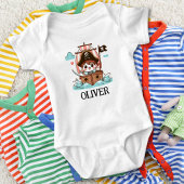 Schattige Pirate Sailor Kind en Pirate Ship Romper