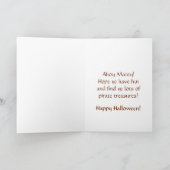 Schattige piratenmeisje Halloween Kaart (Binnen)