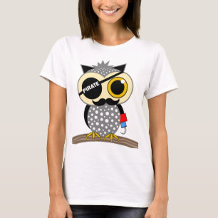 schattige piratenuil t-shirt