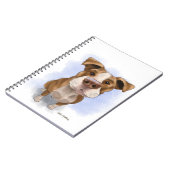 Schattige Pit Bull Cartoon Notitieboek (Linkerzijde)