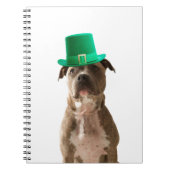 Schattige Pit Bull Dog Pet St. Patrick's Day Notitieboek (Voorkant)