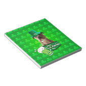 Schattige Pit Bull Dog Pet St. Patrick's Day w Clo Notitieblok (Schuin)