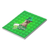 Schattige Pit Bull Dog Pet St. Patrick's Day w Clo Notitieblok (Linkerzijde)