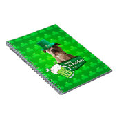 Schattige Pit Bull Dog Pet St. Patrick's Day w Clo Notitieboek (Rechterzijde)