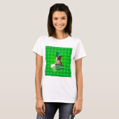 Schattige Pit Bull Dog Pet St. Patrick's Day w Clo T-shirt (Voorkant volledig)