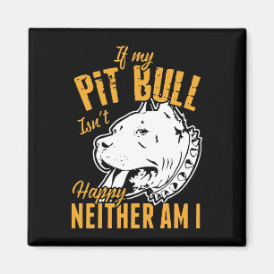 Schattige Pit Bull Moeder Vader Puppy Hond Grappig Magneet