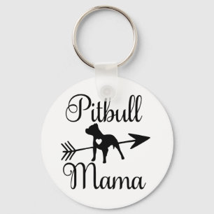 Schattige Pit Bull Moeder Vader Puppy Hond Grappig Sleutelhanger