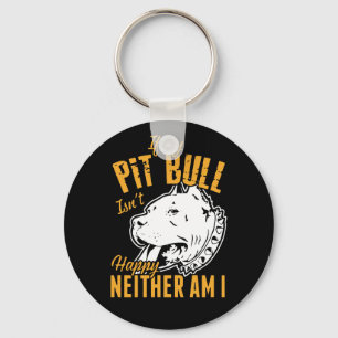 Schattige Pit Bull Moeder Vader Puppy Hond Pitbull Sleutelhanger