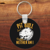 Schattige Pit Bull Moeder Vader Puppy Hond Pitbull Sleutelhanger (Voorkant)