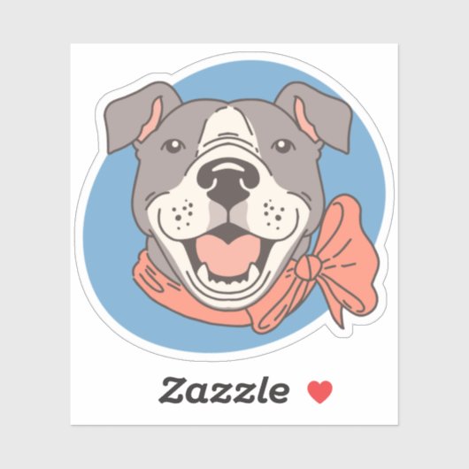 Schattige Pit Bull Sticker (Vel)