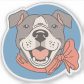 Schattige Pit Bull Sticker (Voorkant)