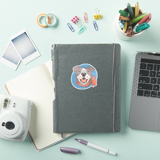 Schattige Pit Bull Sticker (iPad Cover)