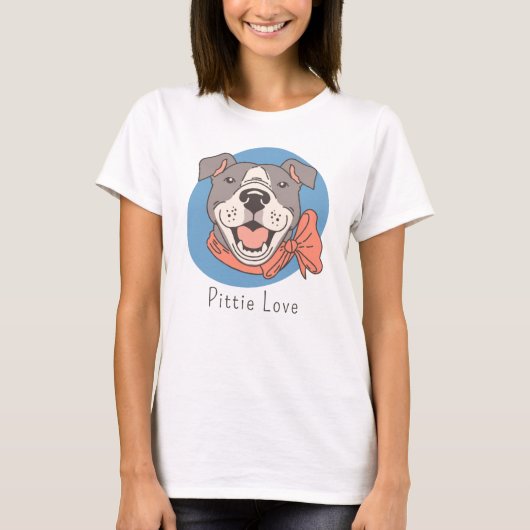 Schattige Pit Bull T-shirt (Voorkant)
