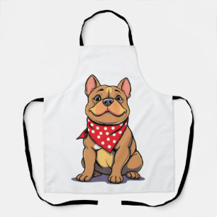 Schattige Pitbull Bulldog met Bandana Grappige Hon Schort