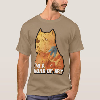 Schattige Pitbull Hond Dier Kunstwerk Geweldig Die T-shirt