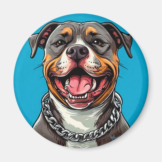 Schattige Pitbull hond Magneet (Voorkant)