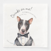Schattige Pitbull Ober Waterverf Servet (Voorkant)