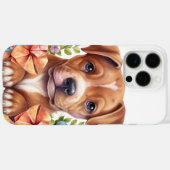 SCHATTIGE PITBULL PUPPY HOND EN BLOEMEN Case-Mate iPhone CASE (Achterkant (horizontaal))
