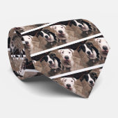 schattige pitbull puppy's honden stropdas (Opgerold)