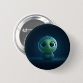 Schattige Pixar-geïnspireerde Fuzzy Creature Wall  Ronde Button 5,7 Cm (Voorkant /achterkant)