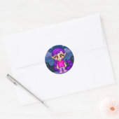 Schattige Pixel Darkfire Ronde Sticker (Envelop)