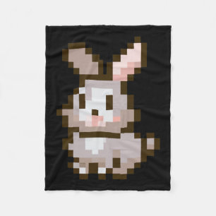 Schattige Pixelated Pasen Video Game Paashaas Gami Fleece Deken