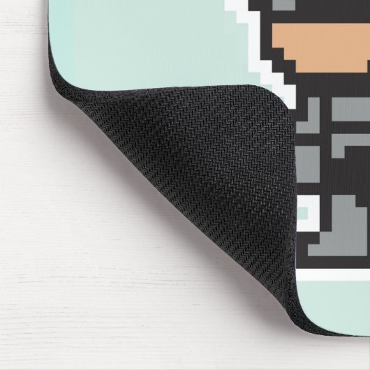 Schattige pixeled robotCop  Muismat (Hoek)