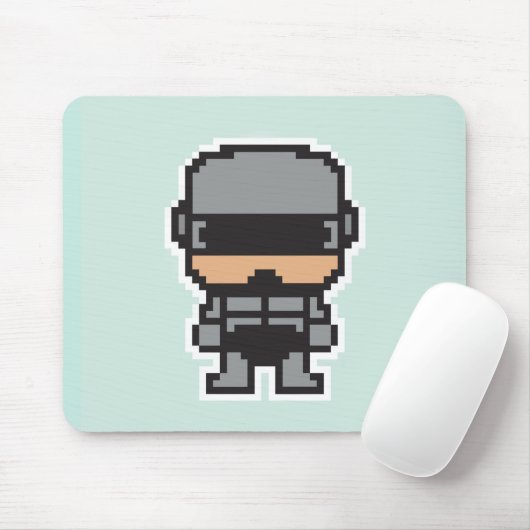 Schattige pixeled robotCop  Muismat (Met muis)