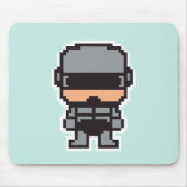 Schattige pixeled robotCop  Muismat (Voorkant)