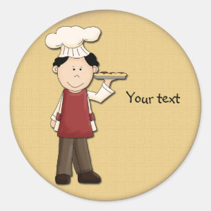 Schattige Pizza Design Ronde Sticker