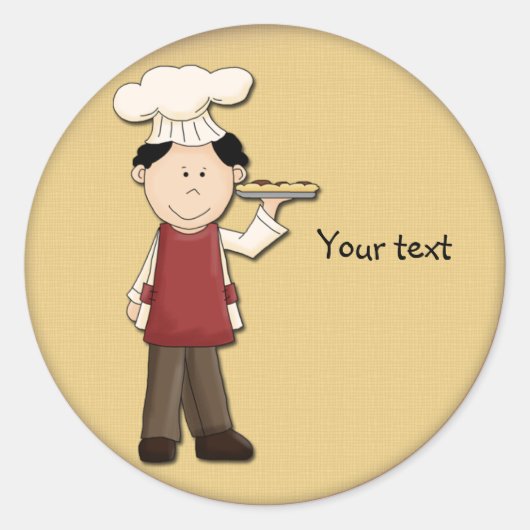 Schattige Pizza Design Ronde Sticker (Voorkant)