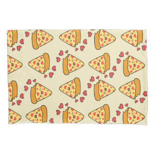 Schattige pizza grappig beige kinder jongen meisj kussensloop