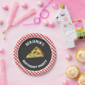 Schattige Pizza Kids Verjaardagsfeest Papieren Bordje (Feest)