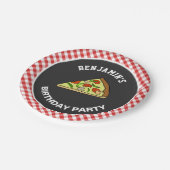 Schattige Pizza Kids Verjaardagsfeest Papieren Bordje (Gekanteld)