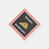 Schattige Pizza Kids Verjaardagsfeestpapier Servet (Hoek)