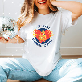 Schattige Pizza Love Grappig Anti-Valentijnsdag ca T-shirt