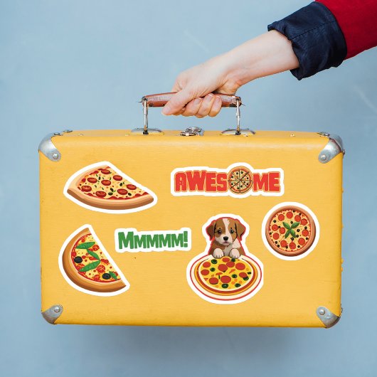 Schattige Pizza Lovers Stickers - Personaliseer he