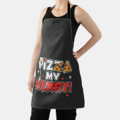 Schattige Pizza Mijn Hart Grappige Etenliefhebber Schort (Insitu)