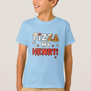 Schattige Pizza Mijn Hart Grappige Etenliefhebber T-shirt