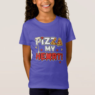 Schattige Pizza Mijn Hart Grappige Etenliefhebber  T-shirt