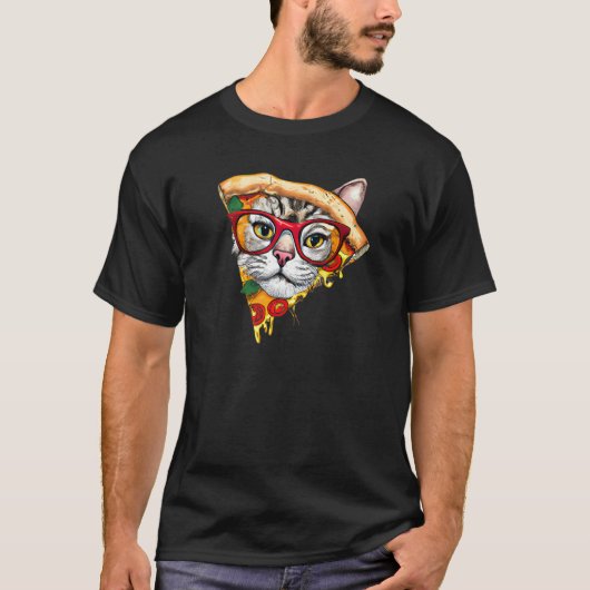 Schattige pizzakat t-shirt (Voorkant)
