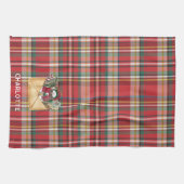 Schattige Plaid Rustiek Script Kerst Feestdagen Cu Theedoek (Horizontaal)