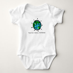  Schattige  planeet AARDE- Baby milieubeschermer Romper