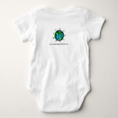  Schattige  planeet AARDE- Baby milieubeschermer Romper (Achterkant)