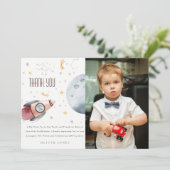 Schattige planeten in de ruimte voor verjaardagen  bedankkaart (Staand voorkant)